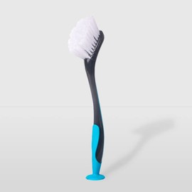 La Briantina Kitchen Dish Brush Suction Cup Scratch Resistant with Non-Slip Handle for Pots and Pans