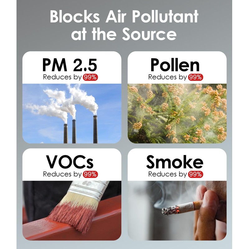 VALZONE 4-Pack HAP603 Replacement Filters, Compatible with ECOSELF HAP603/HAP603WF Purifier