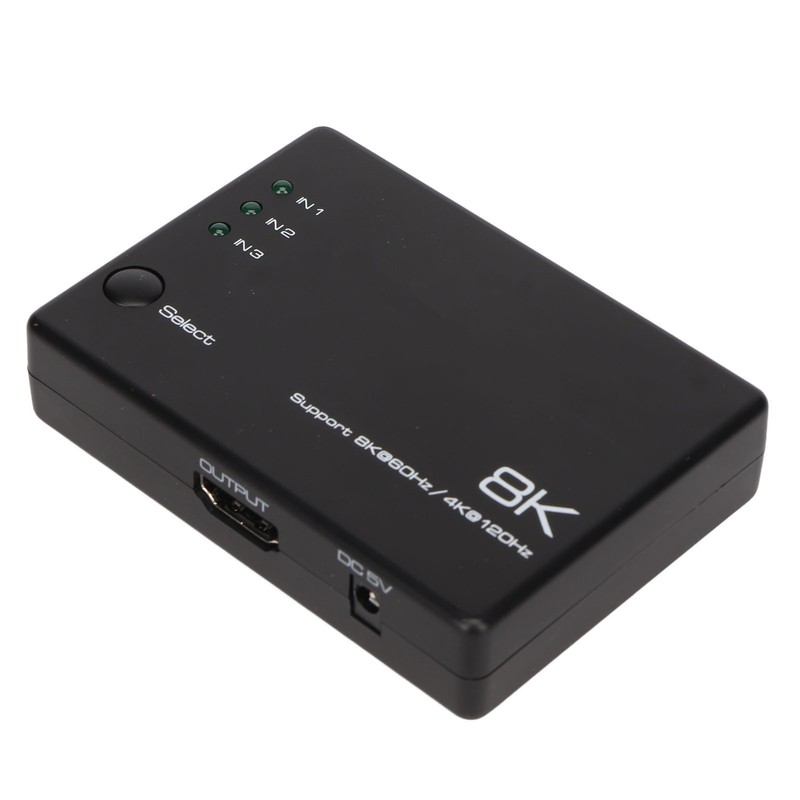8K HD Switcher 3 In 1 Out 40Gbps Fast Stable