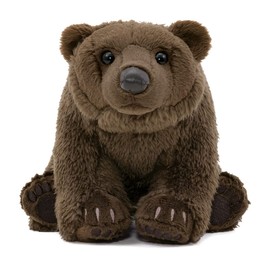 Carolata Brown Bear Plush Animal Sitting Series, 5.1 x 5.9 x 9.4 inches (13 x 15 x 24 cm)