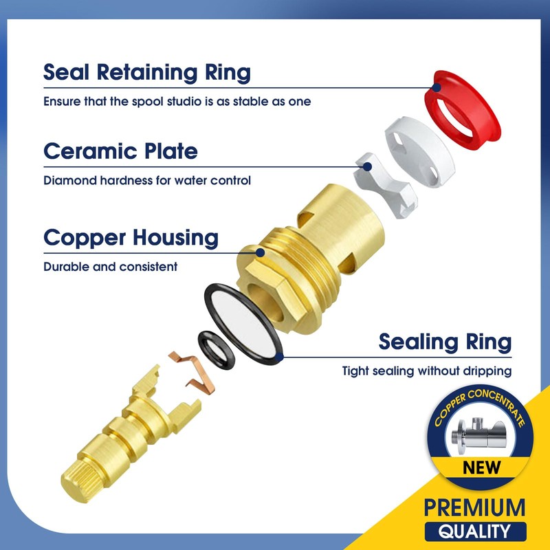 Angle Valve 2 Pack Shut Off Angle Stop Valve 1/2''
