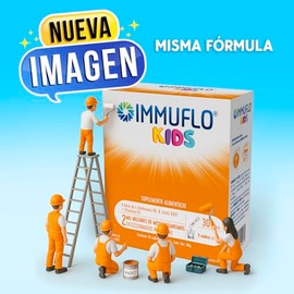 IMMU-FLO® KIDS Suplemento Alimenticio a base de L. rhamnosus GG, B. lactis BS01 + Vitamina D3 regulador del sistema inmune y ayuda a previenir alergia