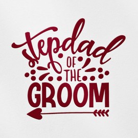 Decal Stickers of Stepdad of The Groom (Burgundy) (Set of 2) Luxury Weatherproof Vinyl Decal Stickers for Laptop Desktop Smartphone Car Dirt Bike Wall Room Mason Jar Bathtub - BICsticg71026RE053023