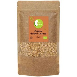 Organic Golden Linseed (Flaxseed) -Certified Organic- by Busy Beans Organic (1kg)