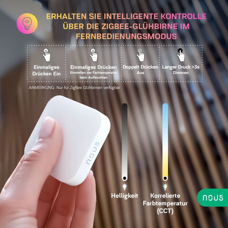 NOUS LZ4 ZigBee Switch, Tuya, Alexa Light Switch, WiFi Light