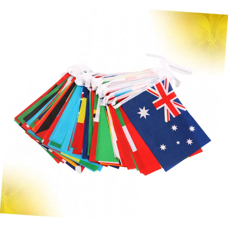 ORFOFE 100 Country Flags Bunting Flags Banner for Home School