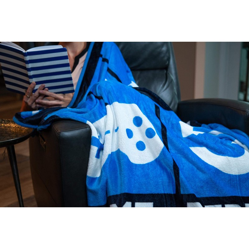 Just Funky Eat Sleep Game Repeat Large Gamer Fleece Throw