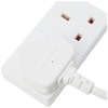 PRO ELEC 4 Gang Extension Lead with Neon 1m, White