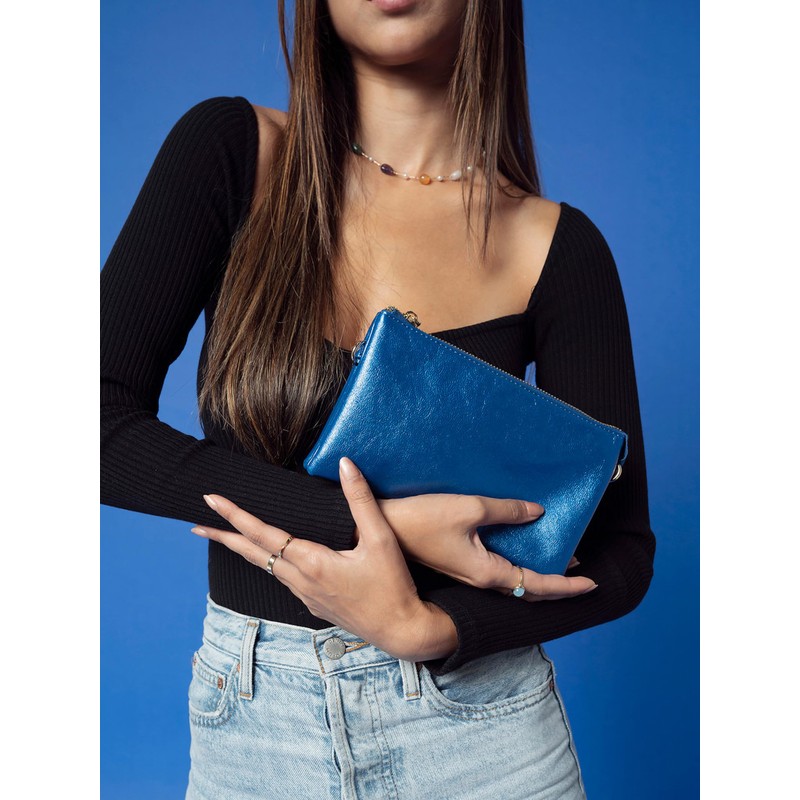 JEN & CO. Riley Vegan Leather Wristlet, Womens, Small Clutch,