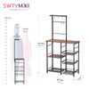 SWTYMIKI Bakers Rack with Storage - Coffee Bar Cabinet with