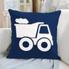 Emvency Throw Pillow Cover Nursery Dump Truck in Navy Blue