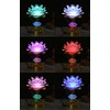 Omeet Colorful LED Lotus Buddhist Lamp, Gradient Buddha Light for