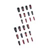 Heart Press on Nails Valentine's Day Fake Nails Black Red