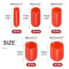 sourcing map 100pcs Round Rubber End Caps Protective Caps 1/8"