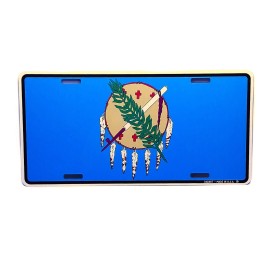 DIGIART INTERNATIONAL OKLAHOMA STATE FLAG METAL NOVELTY CAR LICENSE PLATE AUTO TAG