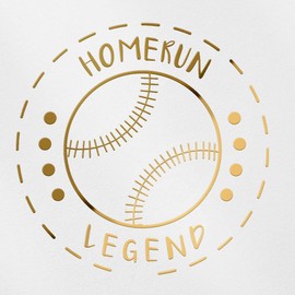 Decal Stickers of Homerun Legend (Metallic Gold) (Set of 2) Luxury Weatherproof Vinyl Decal Stickers for Laptop Desktop Smartphone Car Dirt Bike Wall Room Mason Jar Bathtub - NVCsticg63635GO