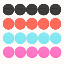 Silicone Bottom for Tumblers, Protective Anti-Slip Rubber Bottom with Adhesive Wine Cup thermal bottle Skinny Straight Slim Tumblers Mason Jars, 20 pack (56mm, Assorted colors)