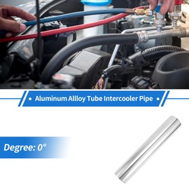 TUCKBOLD 57mm/2.2" OD Straight 6061 Aluminum Alloy Tube Intercooler Surface Polishing Air Intake Connection Hose Double Flat Head 300mm 11.8"(L) 1mm 0.04"(T)