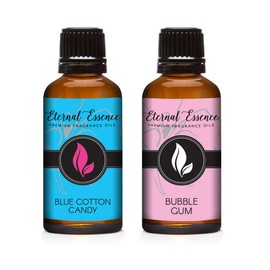 Eternal Essence Oils 2 Pack 30ml Premium Fragrance Oil Blue Cotton Candy & Bubble Gum for Candle, Soap Making, Aromatherapy, Diffusers, Home, & More