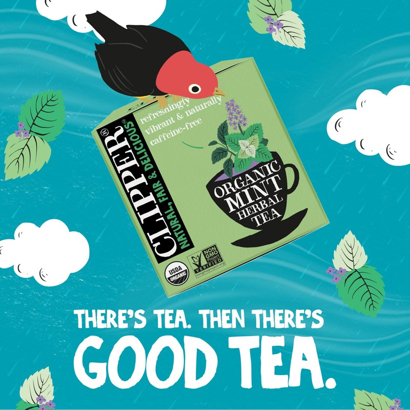 Clipper Tea Mint Herbal Teabags – Caffeine Free, USDA Organic,