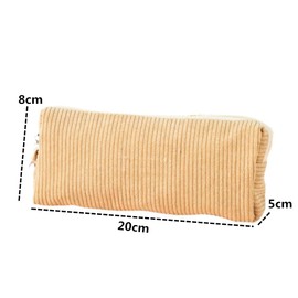 CuiCanfla Pencil Case Corduroy Fabric School Pencil Case School Pencil Case Boys Aesthetic School Supplies for Girls Teenagers School, Office and University, NO, Casual