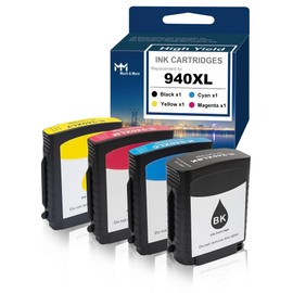 MM MUCH & MORE Compatible Ink Cartridge Replacement for HP 940XL 940 XL to use for Officejet Pro 8000 8500 8500A 8500A Plus Printer (4-Pack, 1x Black + Cyan + Magenta + Yellow)