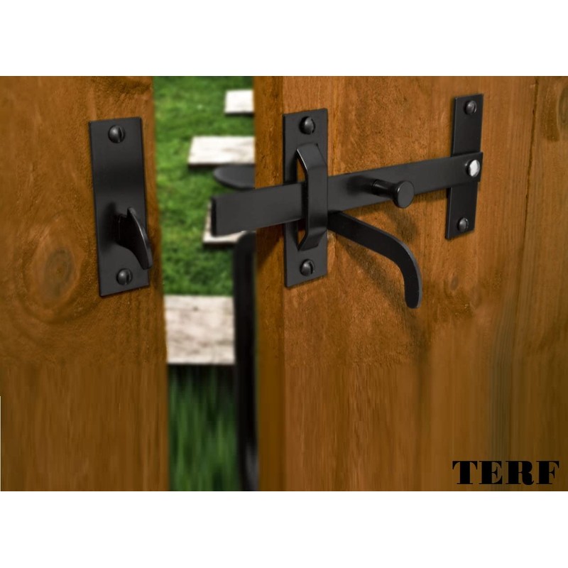 TERF® Heavy Duty Suffolk Gate Latch Door Lock Black Thumb