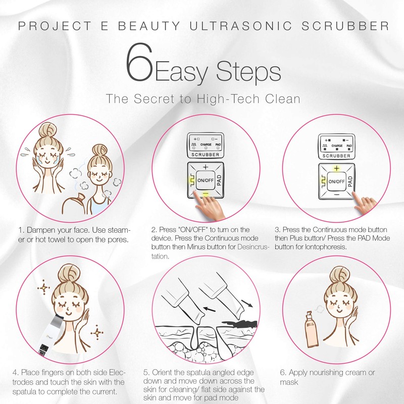Wireless Ultrasonic Skin Care Scrubber by Project E Beauty |