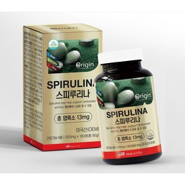 Origin Spirulina 500mgX180 tablets Chlorophyll Spirulina approved by the Ministry of Food and Drug Safety / 오리진 스피루리나 500mgX180정 엽록소 스피룰리나 식약처인정