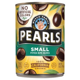 Pearls Small Ripe Pitted Olives, Pack of 12, 6 oz Cans