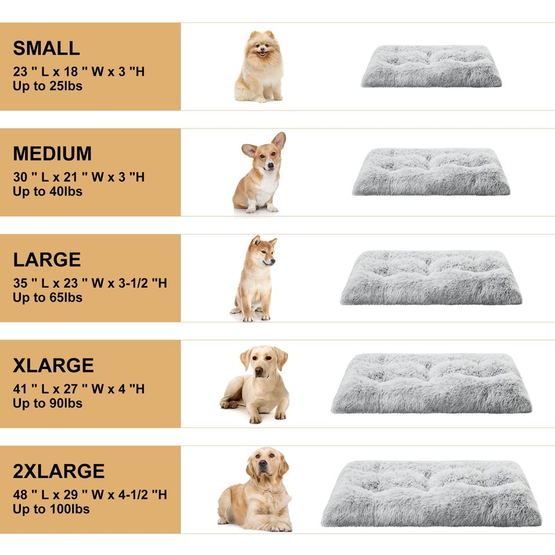 BFPETHOME Dog Beds for Large Dogs, Plush Dog Crate Bed