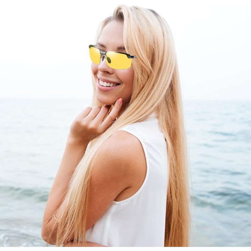 's Photochromic Polarized Sunglasses - UV400 Anti-Glare Driving & Cyclin