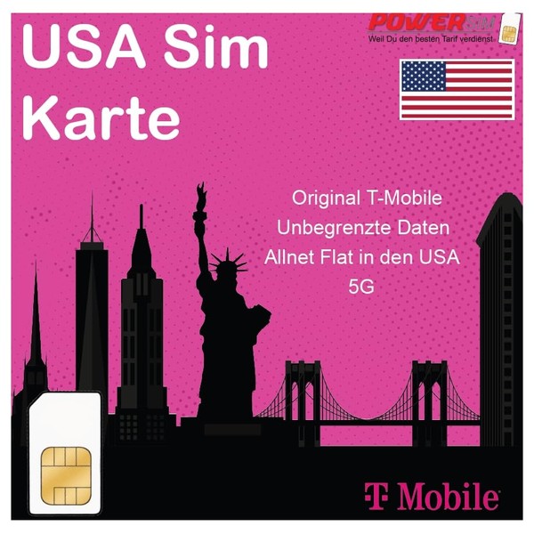 Prepaid SIM Card - 5GB Internet Data for USA, Canada