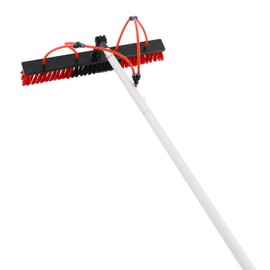 YIYIBYUS 30ft Long Reach Solar Panel Cleaning Brush Kit, Adjustable Water Fed Pole,Outdoor Window Roof Cleaner Kit,Window Washing Equipment Solar Panel Roof Glass Cleaner Tool (55cm Brush Head)