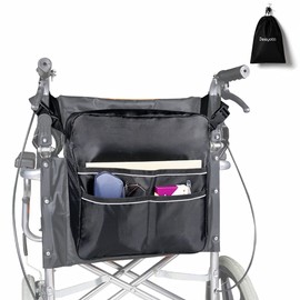 DEEYOTA Wheelchair Bag, Wheelchair Backpack Storage Bag, Functional Lightweight Storage Bag, For Seniors, Disabled People, Large Capacity, Convenient Storage, For Wheelchairs, Waterproof, Convenient Goods, Durable, Stylish, Easy to Use