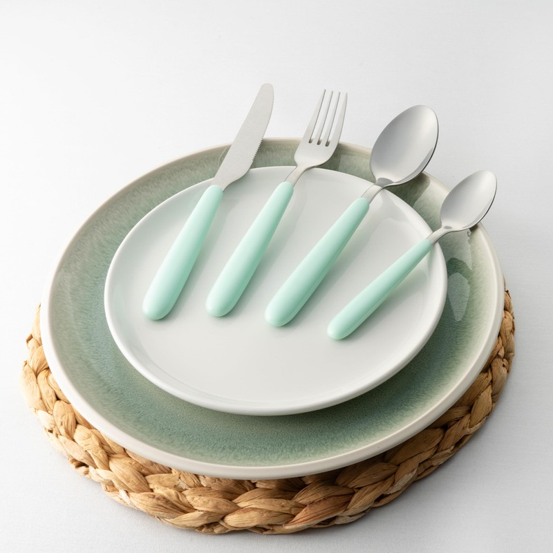 Grunwerg 16BX4311GR 16 Piece Cutlery Set, Stainless Steel, Blue
