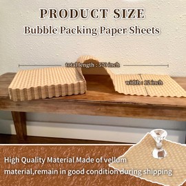Bubble Paper Wrap 12in*50ft, Eco Cushioning Wrap, Alternative to Plastic Bubble, Packing Supplies for Moving Shipping and Storing Delicate Items