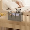 Edudif Dual-purpose Bedside Caddy Bedside Organizer, Bed Caddy with 6