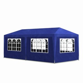 Party Tent with 4 Walls UV and Waterproof Canopy Tent by BLUECC (10' x 20', Blue)