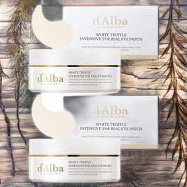 Dalba Eye Patch Effect Moisturizing Whitening around the Eyes White Truffle Intensive The Real Eye Patches 2 Pieces 90g 68 Pieces / 달바 아이 패치 효과 수분 공급 눈가 미백 화이트 트러플 인텐시브 더 리얼 아이패치 2개 90g 68개입
