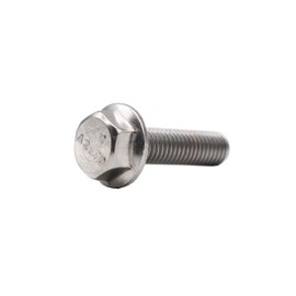 binifiMux 10pcs M8-1.25 x 35mm Serrated Flanged Hex Bolts Flange Hexagon Screws, Stainless Steel 18-8 (304), Plain Finish, DIN 6921