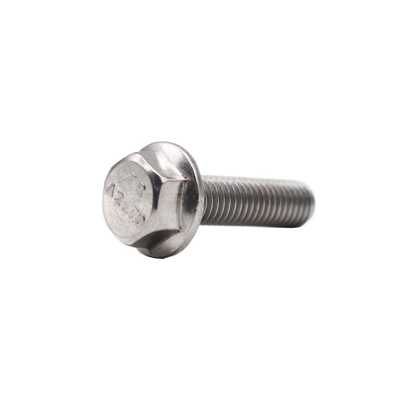 binifiMux 10pcs M8-1.25 x 35mm Serrated Flanged Hex Bolts Flange