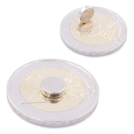 Brudazon 100 Mini Disc Magnets 7 x 2 mm N52 Strongest Level Neodymium Magnets Ultra Strong Power Magnet for Model Making, Photo, Whiteboard, Notice Board, Fridge, Crafts, Magnetic Disc Extra Strong