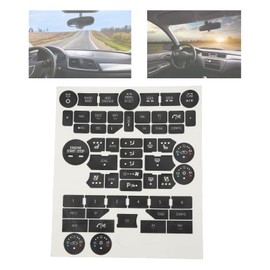 Radio Button Sticker, Button Repair Decal Set Water Proof Black for Car