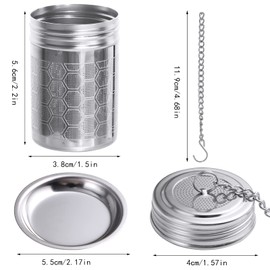 2 tea strainers for loose tea, tea filter, stainless steel tea strainer, tea infuser, tea infuser with drip tray, spice strainer, tea strainer for teapots, cups, kitchen