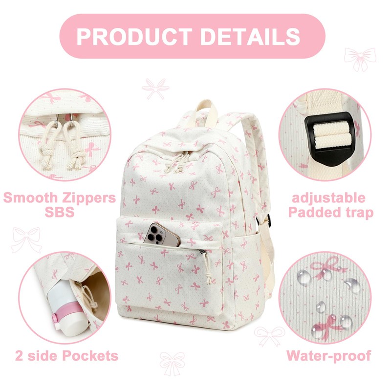 LEDAOU Backpack for Girls Teens School Bag Kids Bookbag Girls