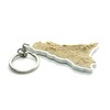 Generico Keyring with 3D orography from Sicily, brown-white
