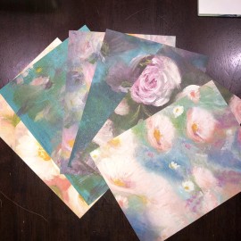 Stampin' Up! Stampin Up Retired PERENNIAL ESSENCE DSP A2 Card Fronts 4 X 5 1/4” 6 Pieces