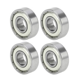 A ABSOPRO 6000ZZ Deep Groove Ball Bearings P6 10x26x8mm Lubricated Bearings Double Metal Seal Silver Tone Scooter Skateboard Wheel - Pack of 4
