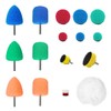 DXNQ 16PCS Mini Buffing Polishing Pads, Car Detail Sponge Buffing Mini Polisher Wool Pads for Rotary Tools, Auto Waxing Detailing Kit for Cordless Electric Drill Wheel Hub Cleaning